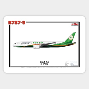 Boeing B787-9 - EVA Air (Art Print) Sticker